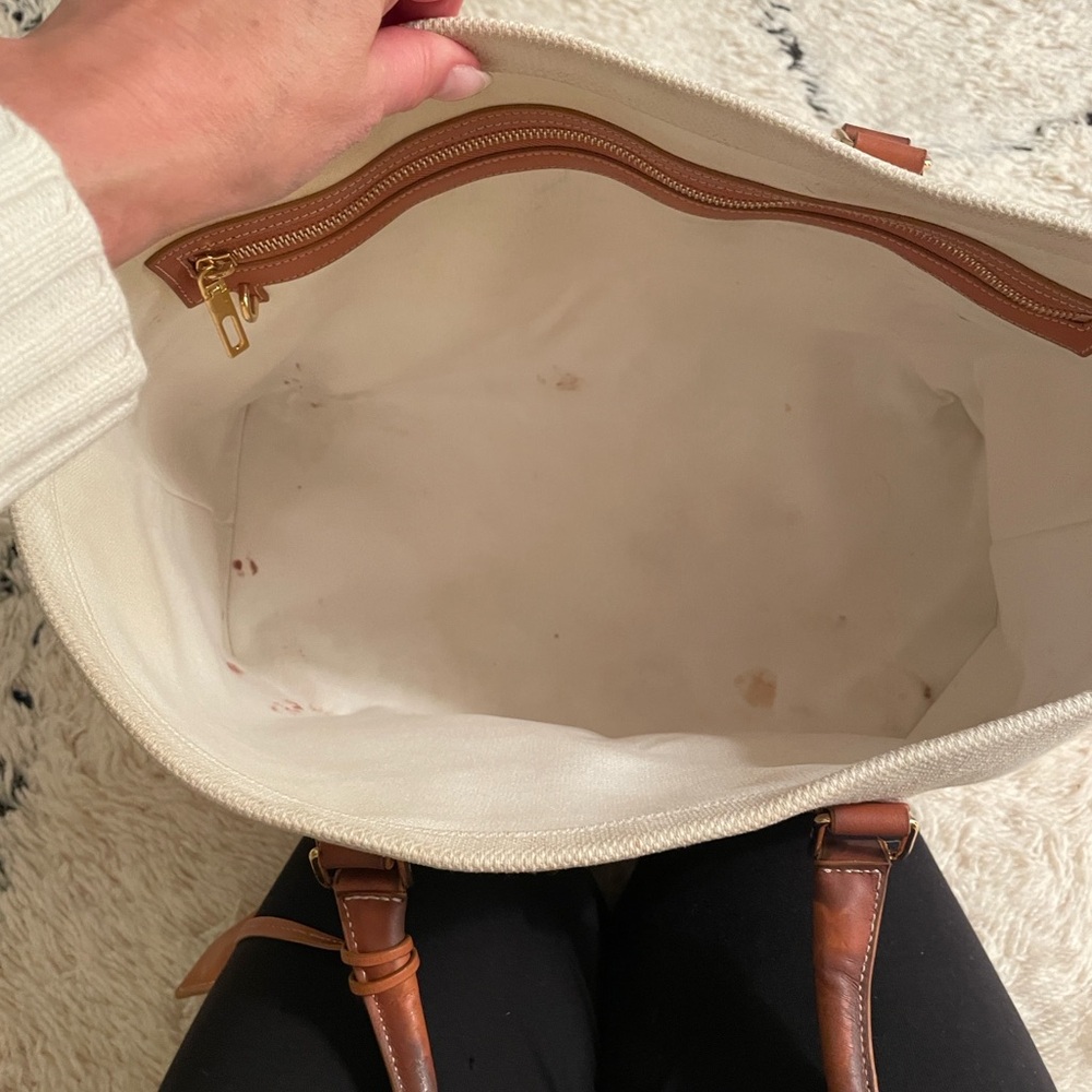 Celine Cream and Brown Tote Bag - Picture 5 of 13